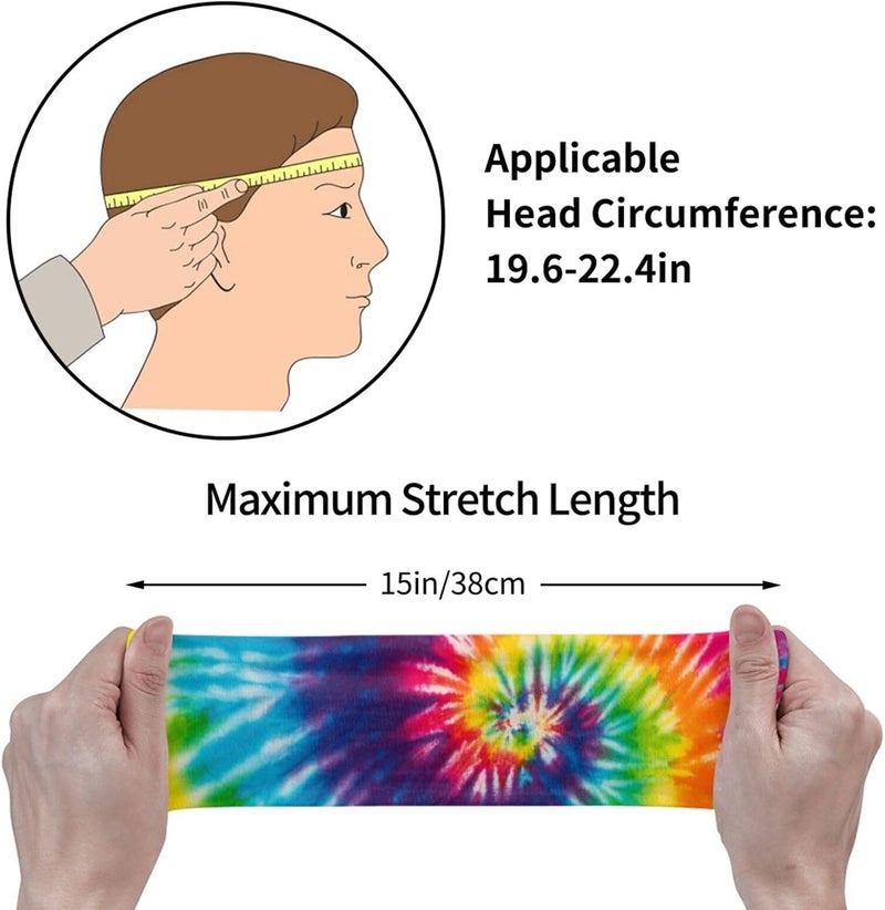 Gianlaima Sports Sweatband Head Bands for Women Men Sweat-Absorbing Headbands Suitable for Running Yoga Fitness Football Exercise - Image 3